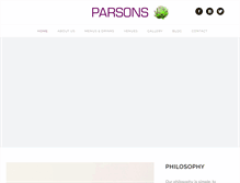 Tablet Screenshot of parsonscreativefood.co.uk
